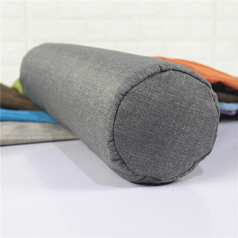 亚麻四季枕套 靠垫/抱枕外套 圆柱形长条抱枕套子 可定做其它尺寸