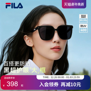FILA斐乐墨镜大框高级感方圆脸女士2025新款 防晒太阳眼镜SFI783F