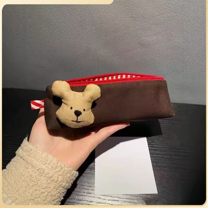 韩版可爱卡通笔袋简约风大容量学