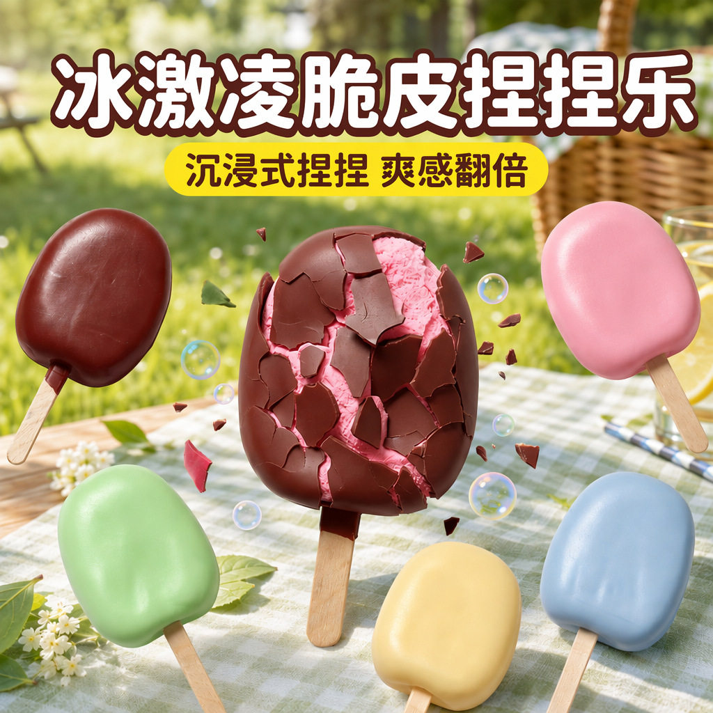 冰棒脆皮捏捏乐解压蜡皮发泄声控