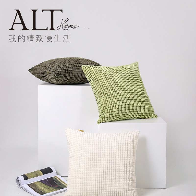 精选高端绿色沙发抱枕套客厅轻奢高级感靠垫玉米绒现代简约靠枕可,居家布艺,靠垫/抱枕,淘宝优惠券,粉丝福利购,淘宝优惠卷