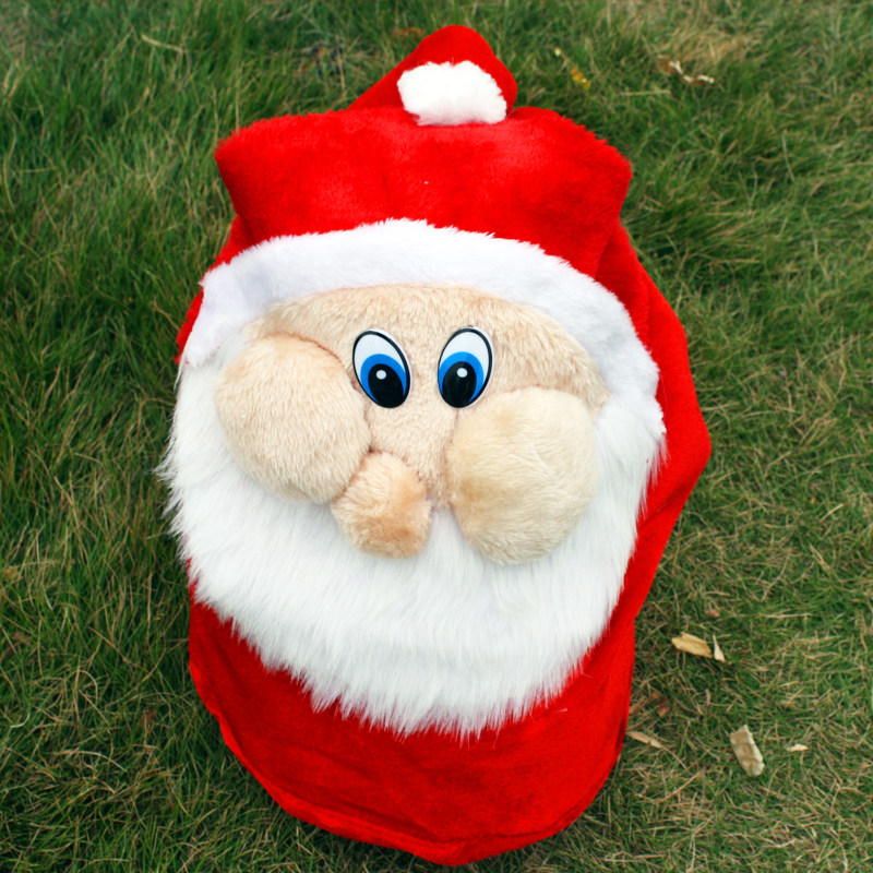 大号礼品袋圣诞老人脸袋装饰品糖果包装袋圣诞节背包脸谱礼物袋