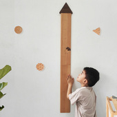 新款 婴儿儿童量身高尺墙贴木质磁吸精准可移动实木标准 北欧风格