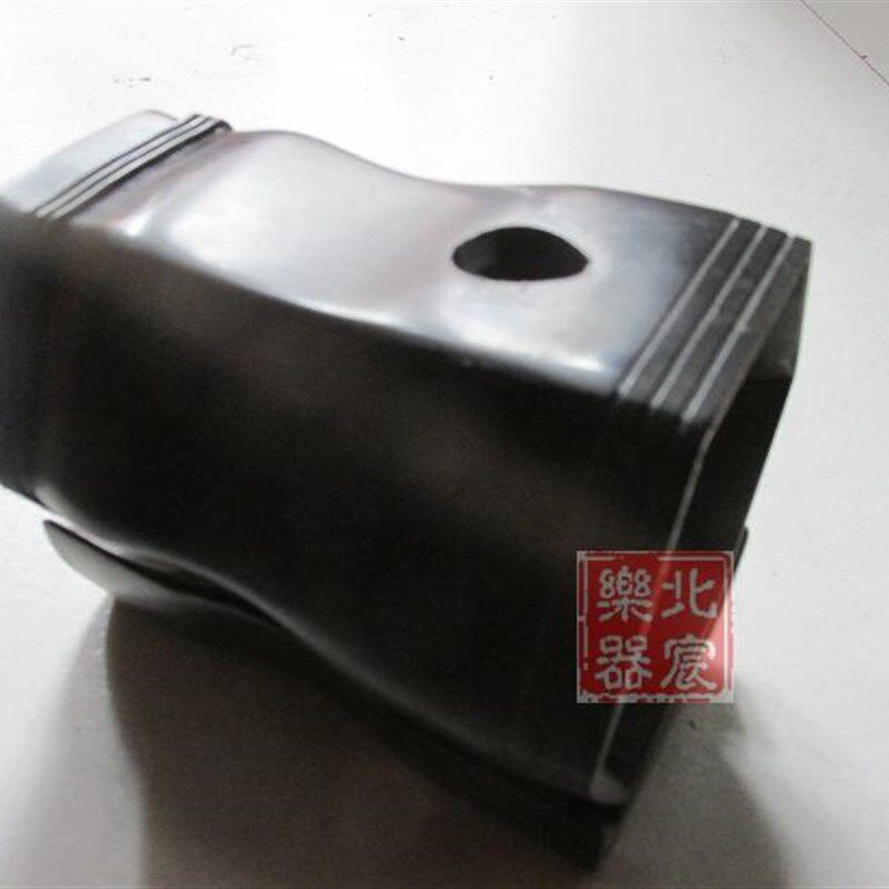 精制东非黄黑檀二胡筒,黑檀胡琴筒带底托未蒙皮,二胡配件琴筒