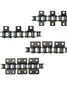 弯板带耳单双侧单孔双孔传动输送链条4分08B 5分 6分1寸10A12A16A