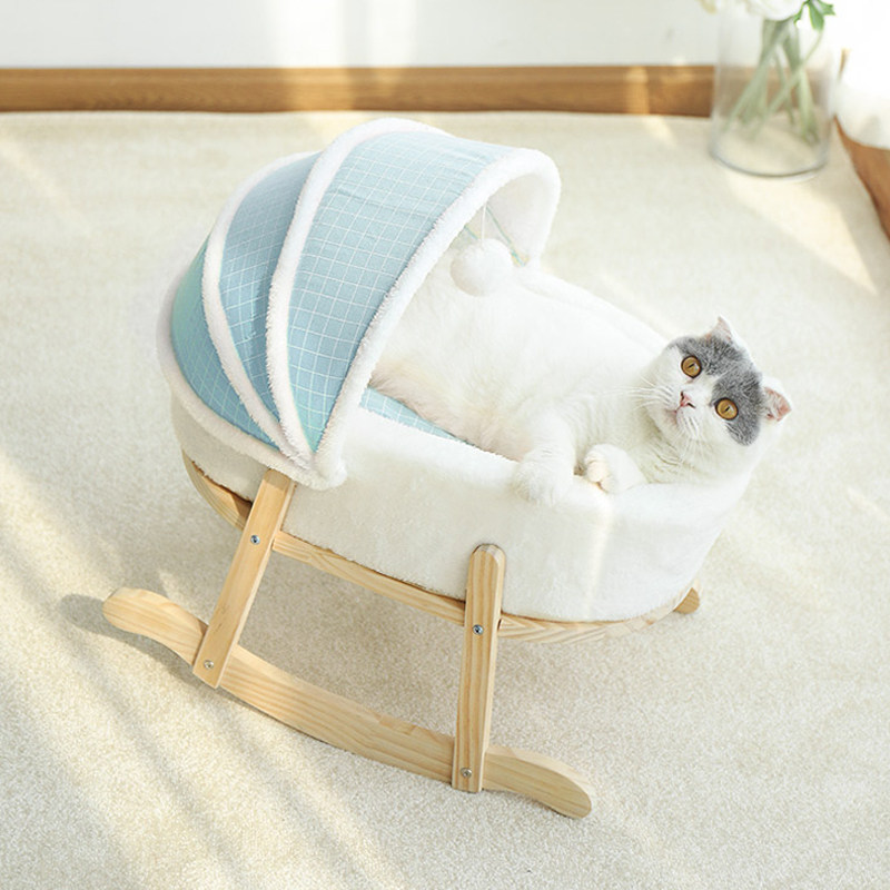 小尾君猫窝冬季保暖宠物摇篮猫咪冬天摇床窝冬可拆洗秋冬猫床冬款