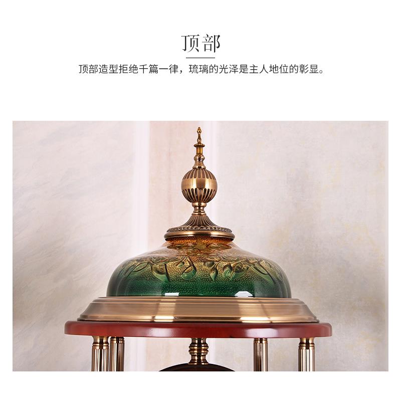 2025酒槽落地钟美式金属实木客厅别墅立锺欧式大钟摆件静音石英钟