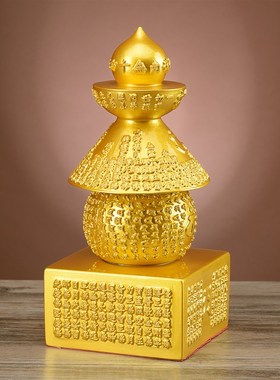 复风铜器一切如来心全身舍利宝箧印塔摆件88佛宝箧印陀罗尼五轮塔