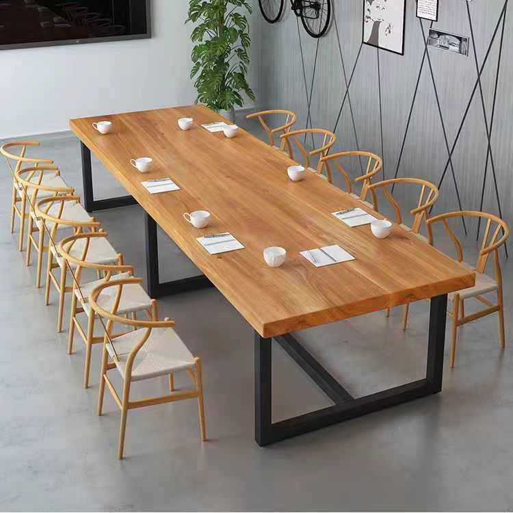 北欧实木办公桌椅组合公司洽谈培训会议桌客厅长桌简约职员电脑桌,商业/办公家具,会议桌,淘宝优惠券,粉丝福利购,淘宝优惠卷