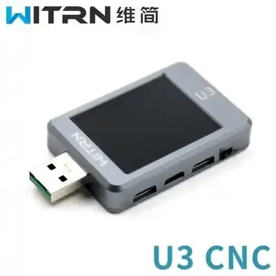 WITRN维简U3电流电压表 USB测试仪 QC5PD检测PPS快充协议纹波频谱