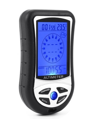 DS302 8合1手握式电子高度计 登山便携式钓鱼气压计指南针海拔计