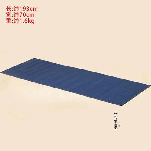【现货】Isha印度正品纯棉编织瑜伽垫萨古鲁伊莎橡胶防滑地毯蓝色