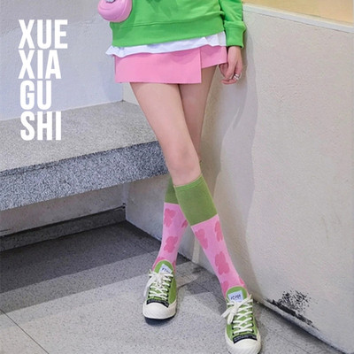 【优雅花朵ins小腿袜】