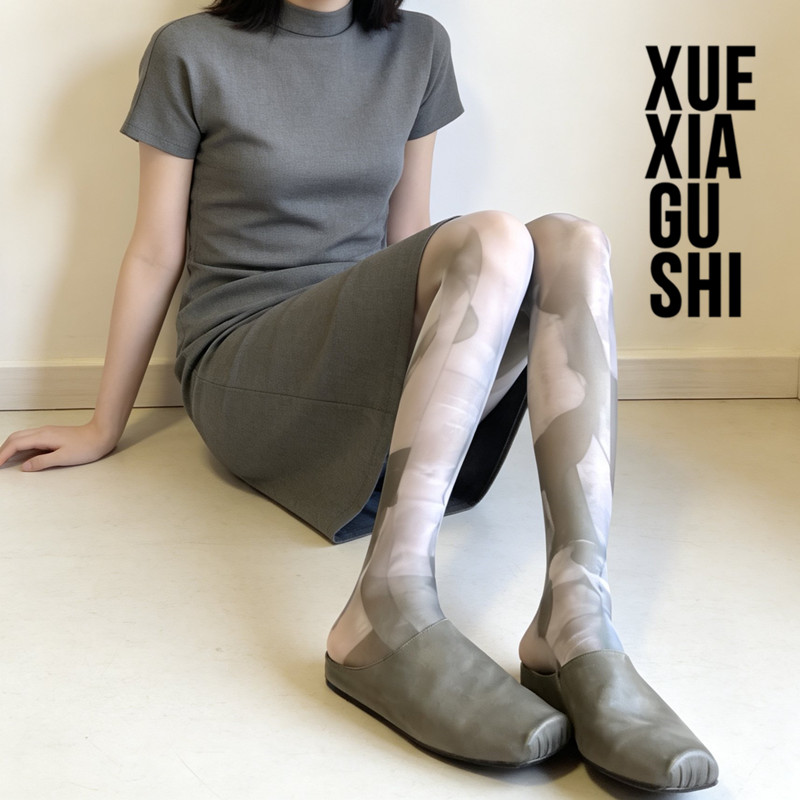 【复古印花小众丝袜】