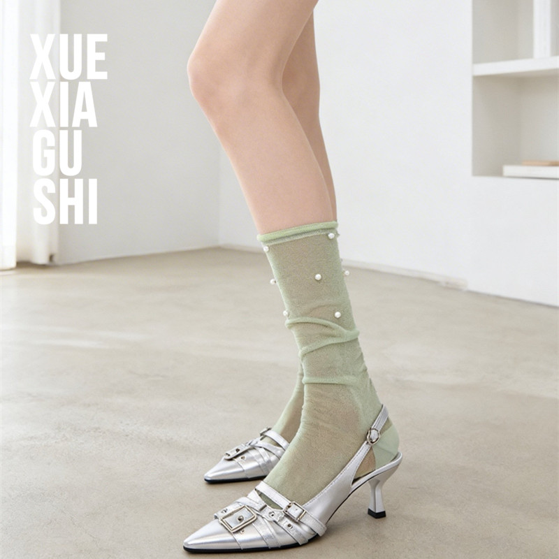 【珍珠miu风女堆堆袜】