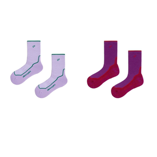 danceyarn 紫气东来户外美丽诺羊毛袜运动吸湿排汗徒步袜组合装