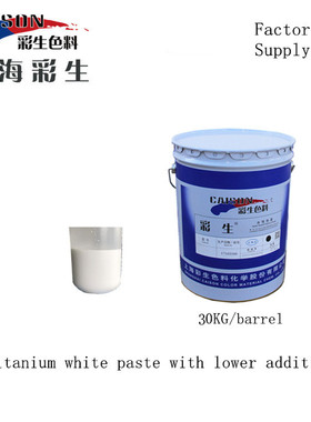 White pigment paste with low additive and good fluidity