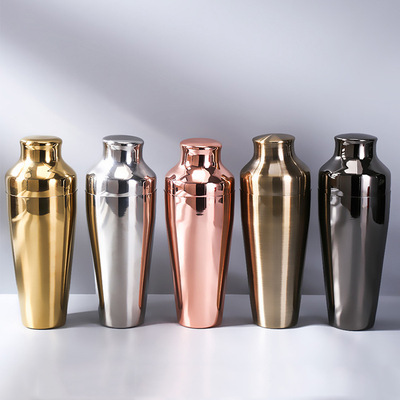 304不锈钢调酒器法式两段式摇酒壶调酒雪克壶550ml花式调酒器现货