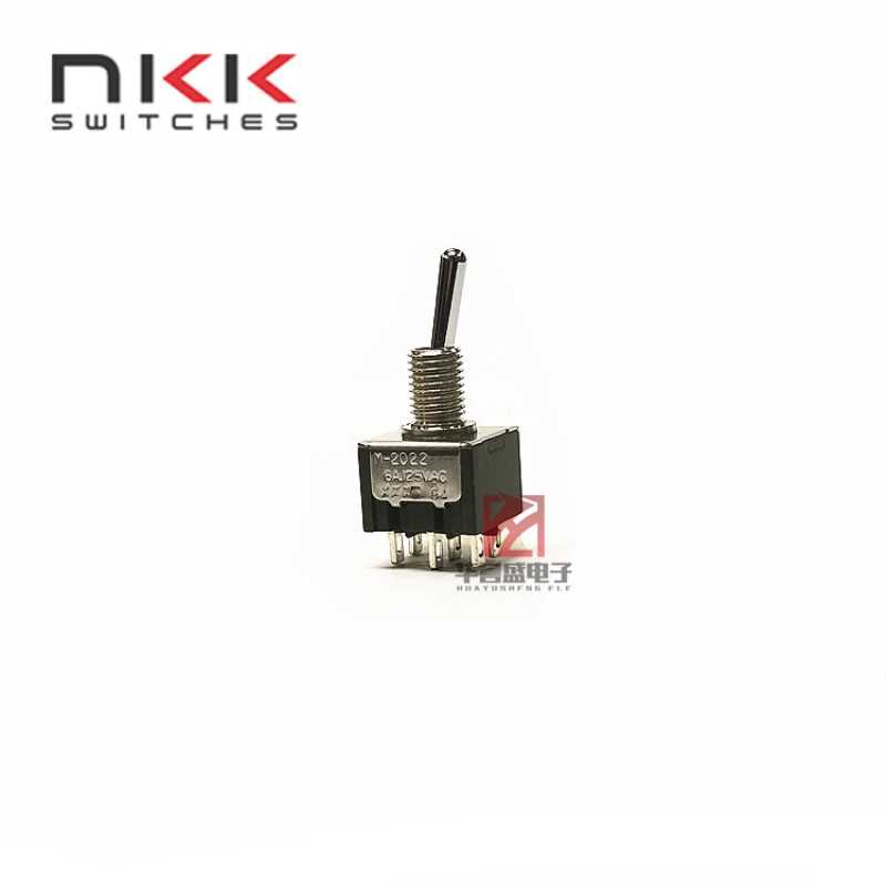 日本NKK M2022SS4W01 M-2022  M-N22S1S 摇臂开关 6脚2档