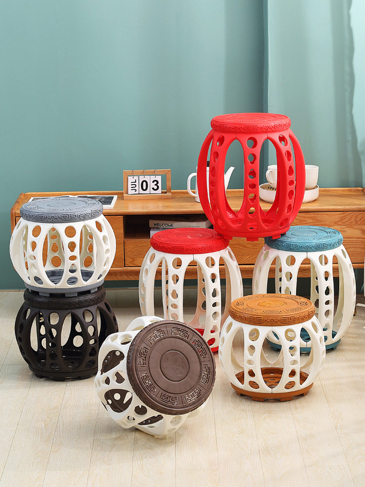 复古塑料圆鼓墩凳子中式墩客厅茶几凳茶室仿木古凳古筝鼓凳学琴凳,鲜花速递/花卉仿真/绿植园艺,其它园艺用品,淘宝优惠券,粉丝福利购,淘宝优惠卷