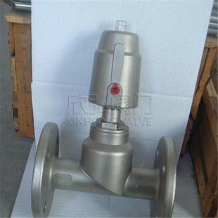 16P蒸汽用Y型气动角座阀 高温 现货 法兰 欣弘阀门 高压 J645W