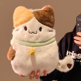 可爱铃铛猫咪注水热水袋暖水袋女热敷暖手暖宝宝学生被窝2025新款