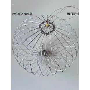 新款钓螃蟹笼子龙虾笼河蟹套海蟹圈钢丝全自动开合笼捕蟹神器海用