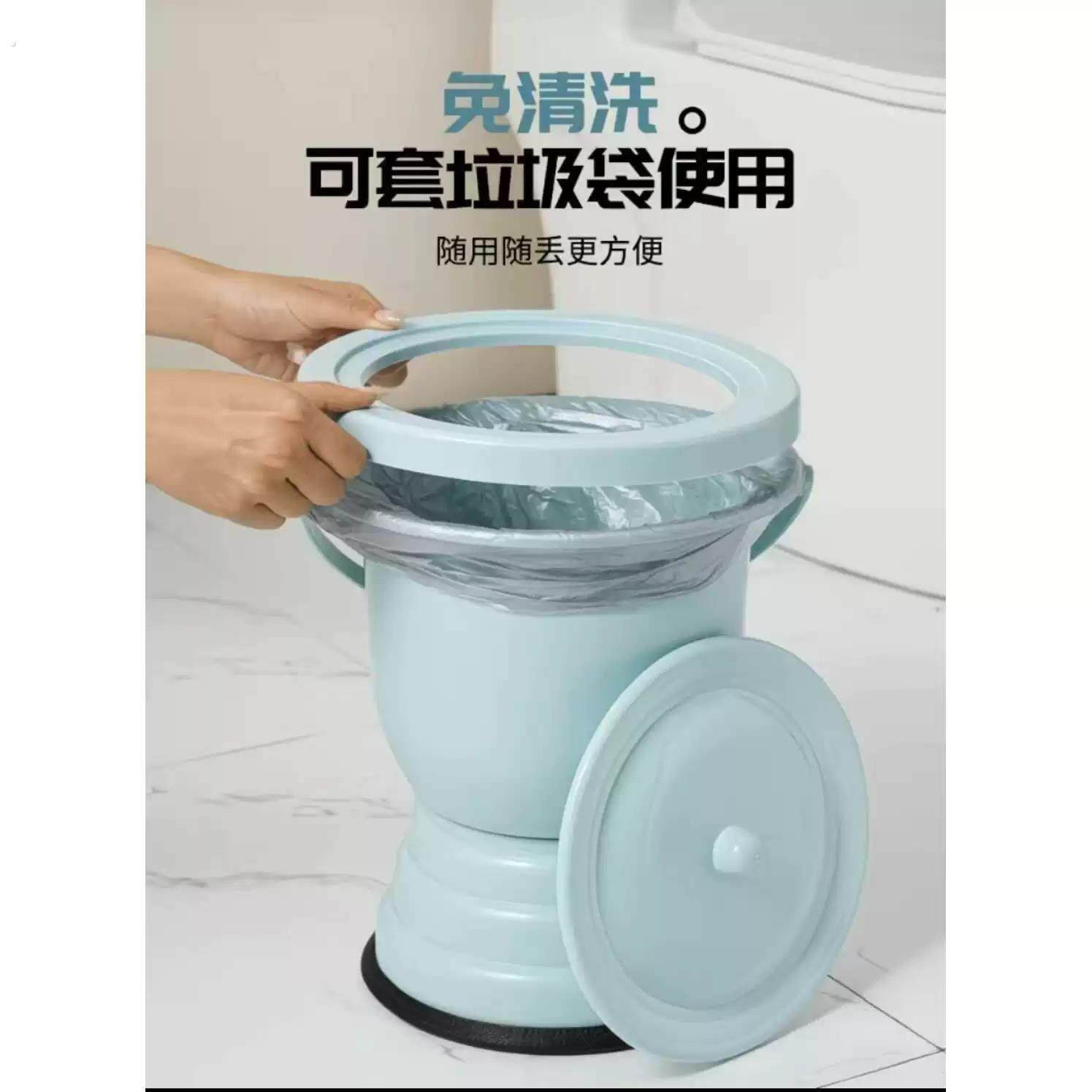 孕妇痰盂坐便器女高脚尿桶大人尿盆带盖夜壶防臭家用起夜老人加厚