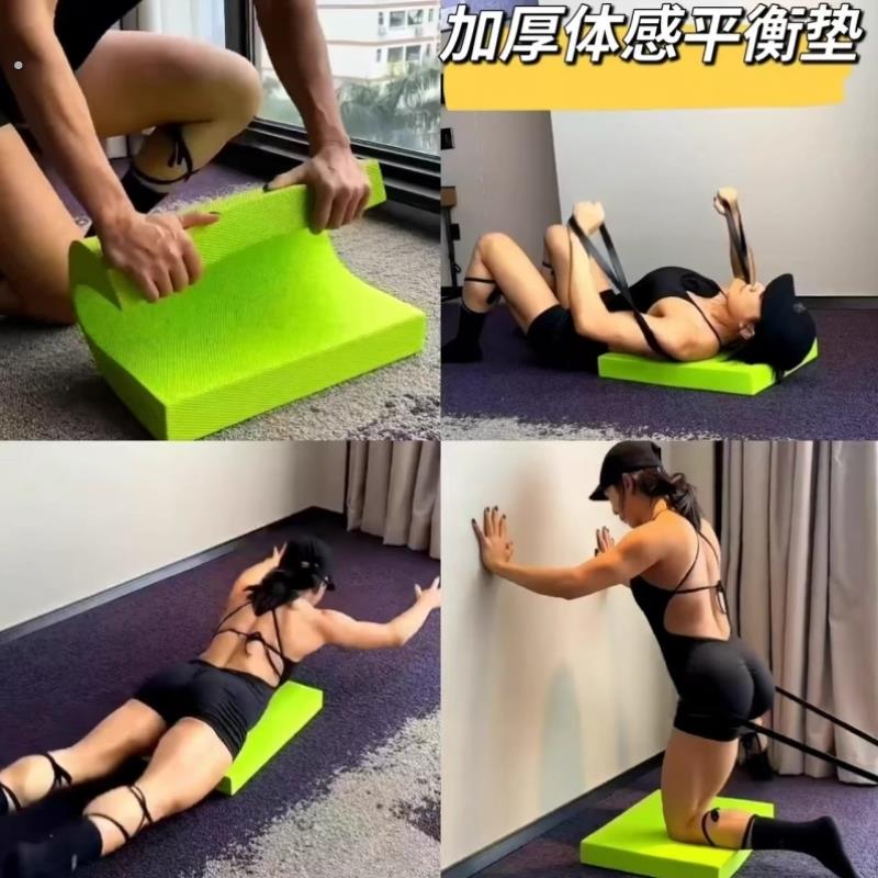 哑铃卧推垫子练胸健腹轮健身垫平板支撑核心训练专用坐垫瑜珈跪垫