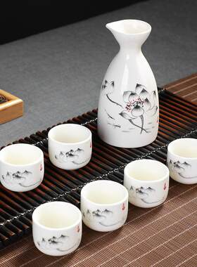 .脸谱口杯酒中式陶瓷酒具套装礼品白酒杯酒壶分酒器酒杯分酒器送