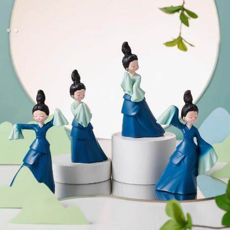 祇此青绿腰仕女摆件创意客厅艺术古风家居装饰乔迁新居文创小礼物
