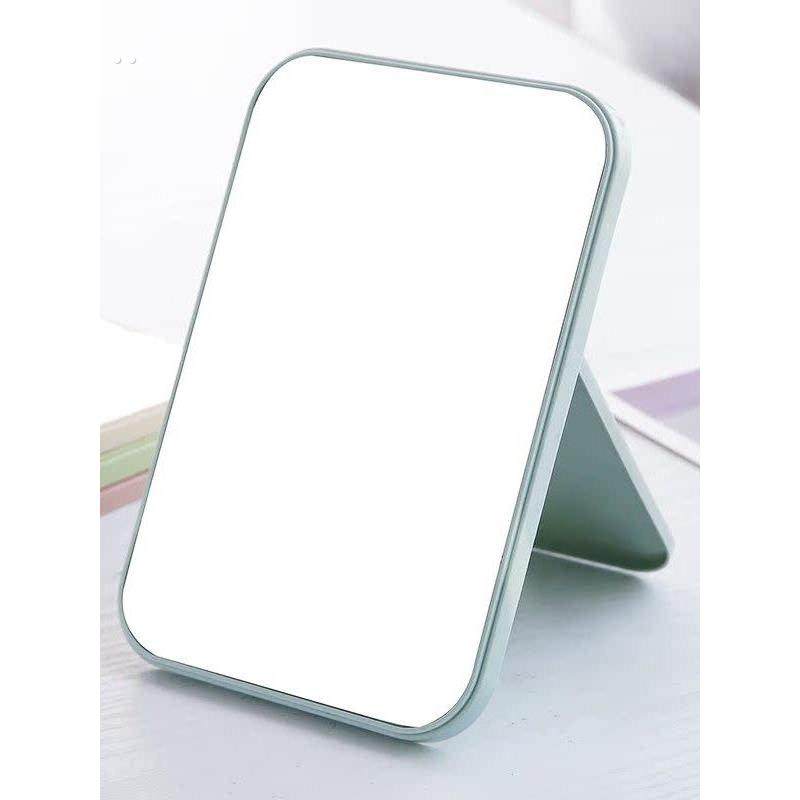 化妆镜子台式公主镜梳妆镜子折叠便携大号网红简约随身宿舍桌面女