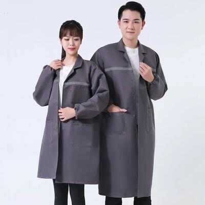 工作服大褂加长版男女士罩衣养殖搬运防尘耐磨耐脏加厚长款蓝大褂
