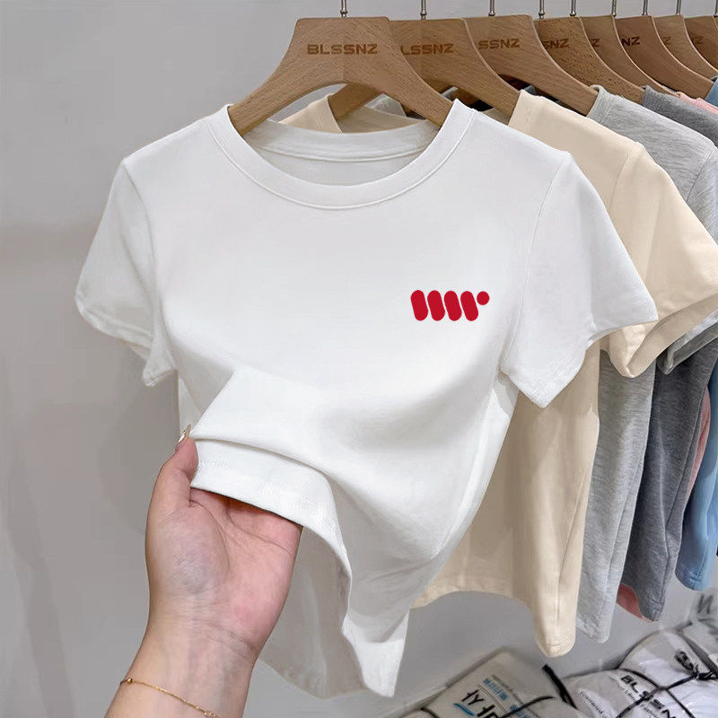 短款t恤女2026新款爆款夏季纯棉短袖白色显瘦半袖chic韩系上衣