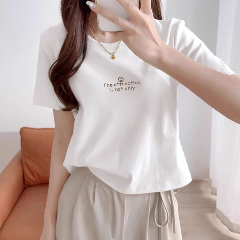 白色短袖打底衫内搭t恤女2026夏季新款修身显瘦辣妹短款正肩上衣