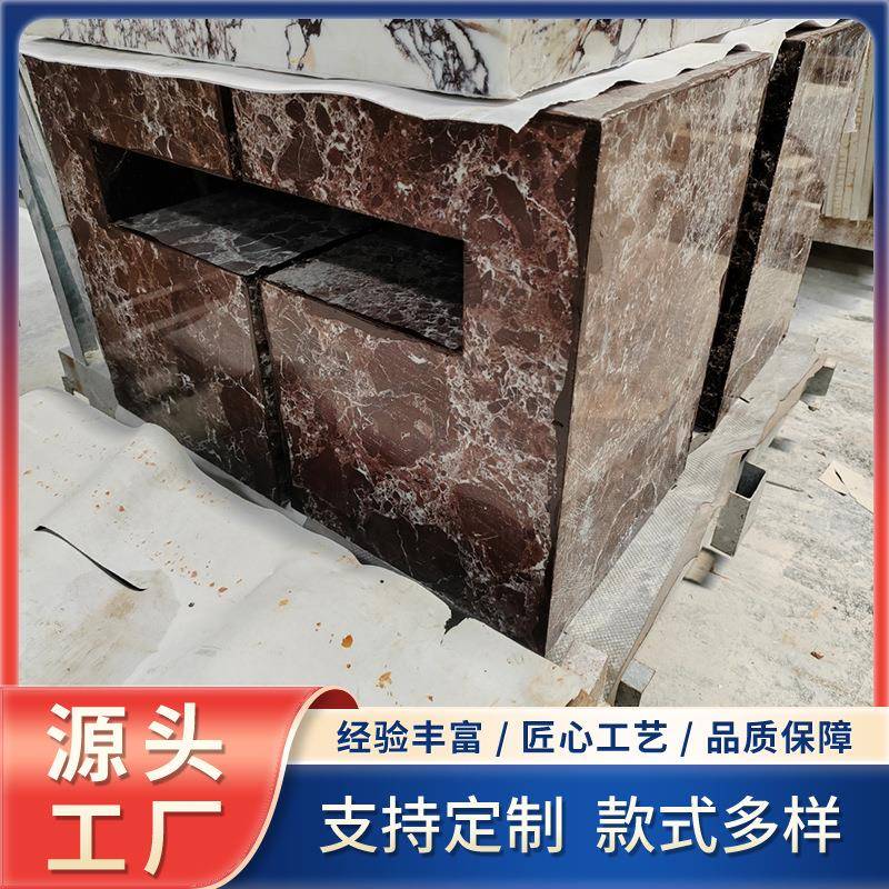 厂家直销天然大理石蜂窝复合板米黄色爱马灰家室内装饰石材台面