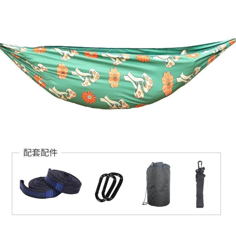 户外双人高承重防侧翻尼龙吊床户外超轻单双人降落伞布双层吊床