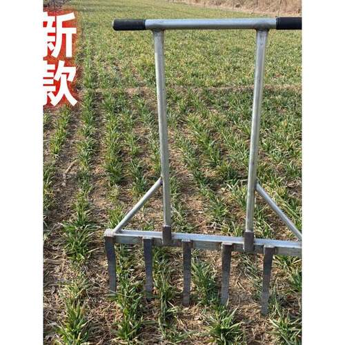 翻地松土叉钢叉人工挖葱姜蒜叉子农用加宽泥叉挖马蹄工具
