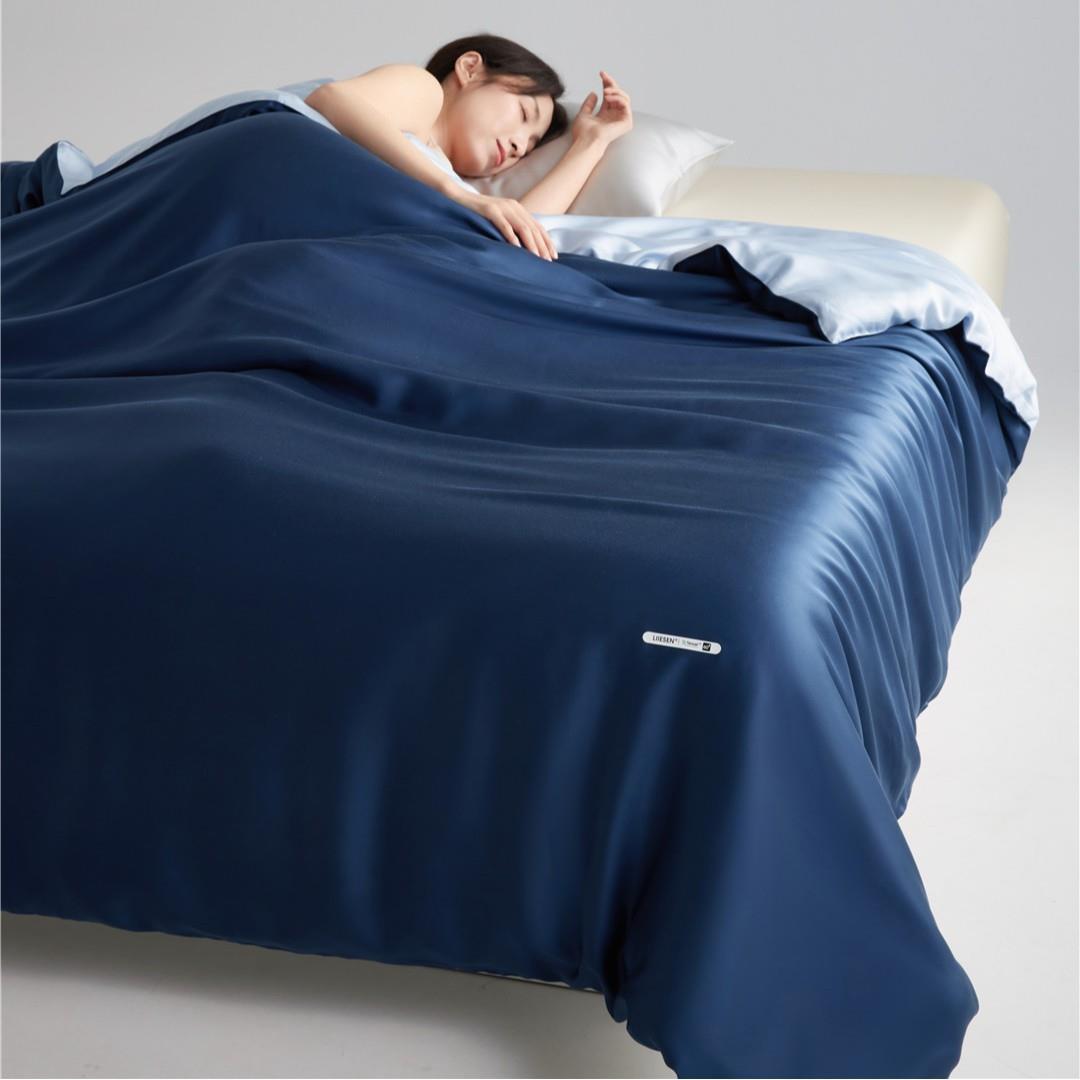 极简纯色兰精莱赛尔LF天丝被套丝滑裸感亲肤单双人1.2 2 2.2m被罩