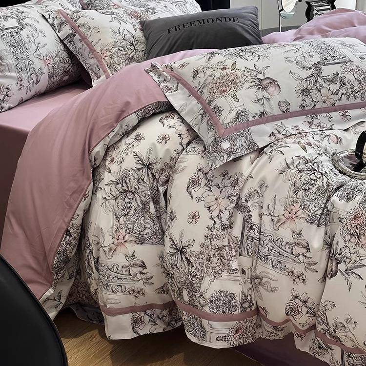 100支埃及长绒棉磨毛四件套 秋冬保暖全棉纯棉床上用品