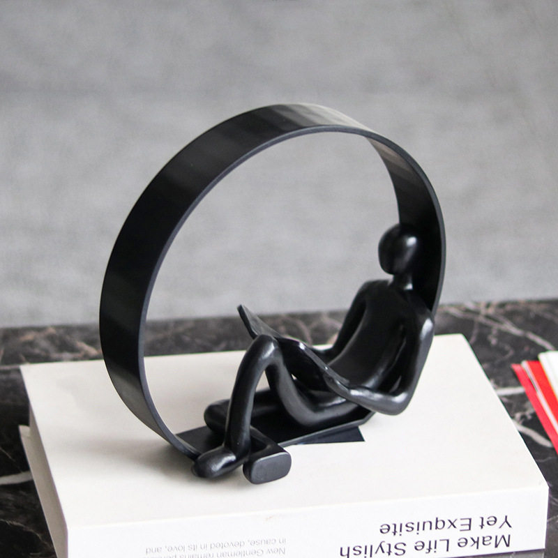 创意圈内阅读者读书人物摆件样板房售楼部卧室书房客厅玄关装饰品,橡塑材料及制品,其他塑料制品,淘宝优惠券,粉丝福利购,淘宝优惠卷