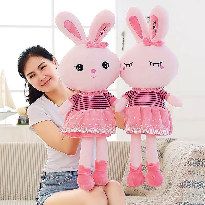 可爱小兔子毛绒玩具睡觉抱枕大号布娃娃公仔送女S孩子生日礼物床