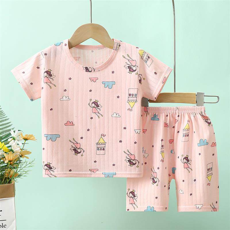 儿童纯棉T恤套装夏季薄款x男女童短袖短裤家居服睡衣 新款,童装/婴儿装/亲子装,家居服套装,淘宝优惠券,粉丝福利购,淘宝优惠卷