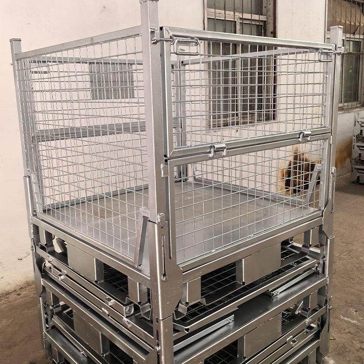 电镀锌网格料箱销售仓储笼工厂供应折叠式可堆叠重型方管仓储笼,五金/工具,仓储笼,淘宝优惠券,粉丝福利购,淘宝优惠卷