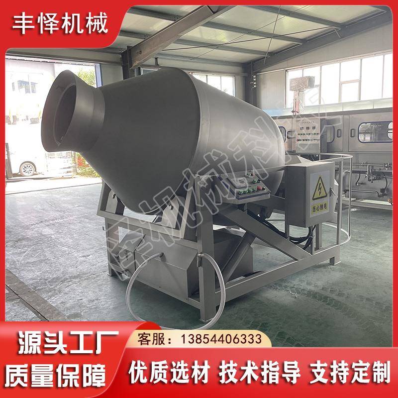白条鸡液压滚揉机全自动开盖腌制入味机腊肉变频调速真空滚揉机