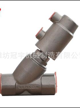 不锈钢角座阀DN15-27气缸气动角座阀小气缸灌装机用灌装阀