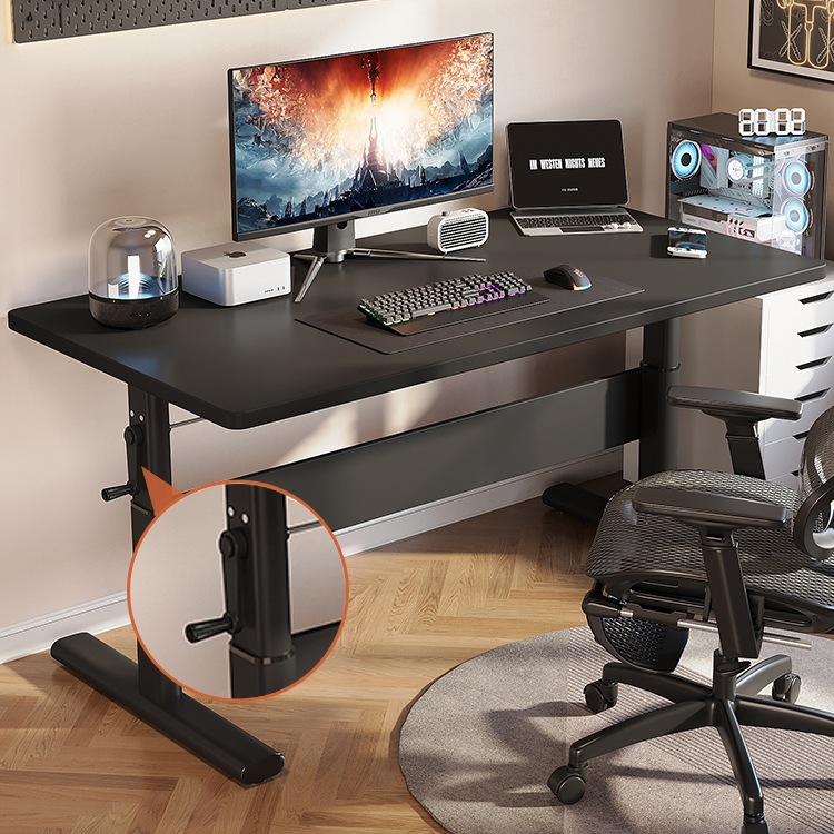 升降桌子电脑桌台式书桌儿童学习桌学生家用写字桌可升降办公jω