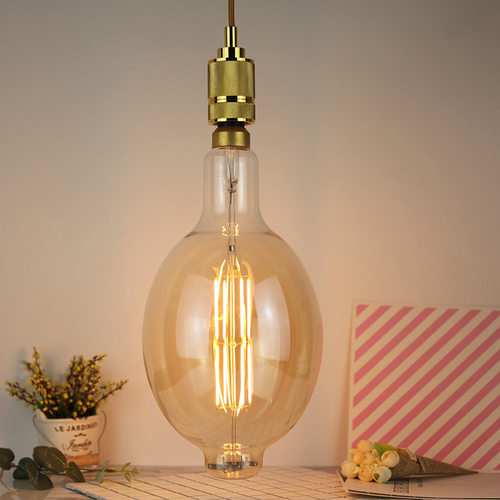 BT180大灯泡LED灯丝灯E27仿古灯复古灯异型创意大吊灯8W可调光