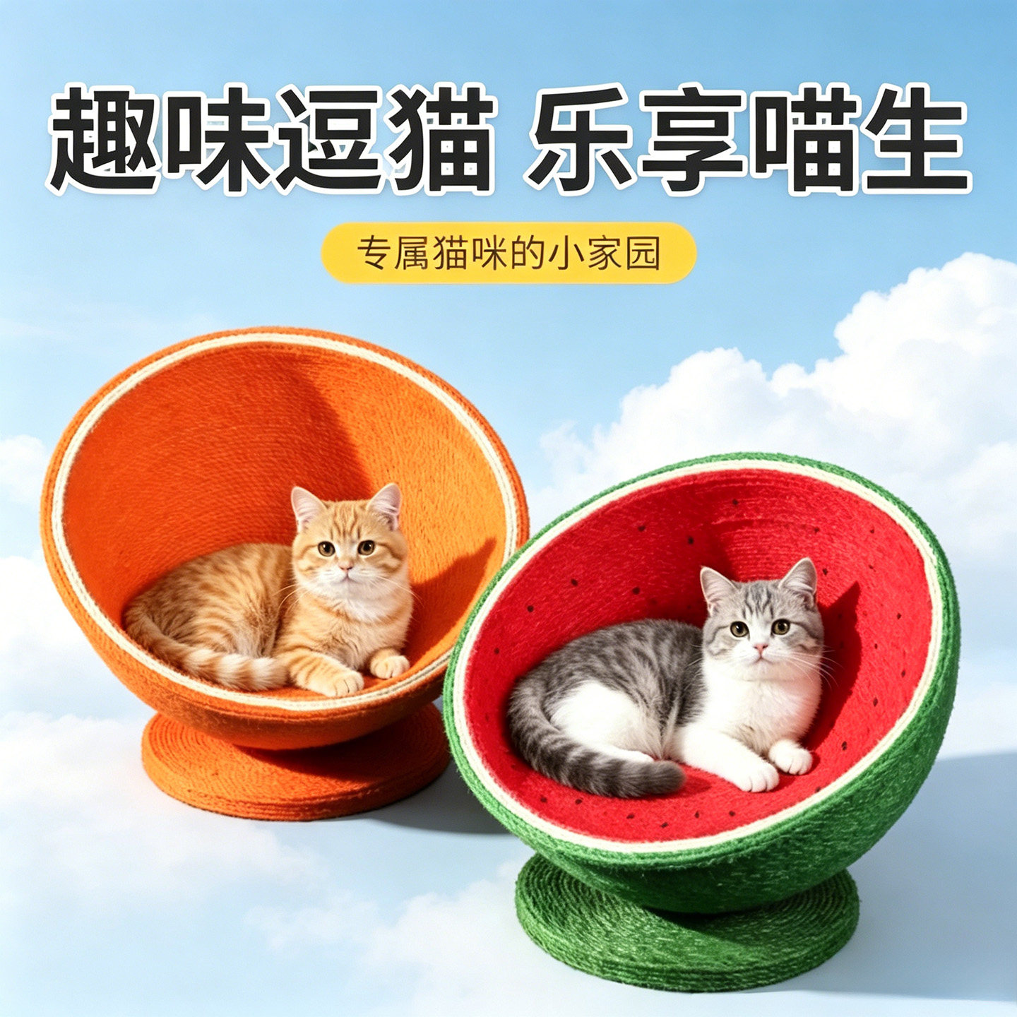 猫抓板太空舱创意猫窝