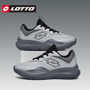 LOTTO乐途男皮面运动鞋加绒休闲鞋2025秋冬季新款高弹防滑跑步鞋